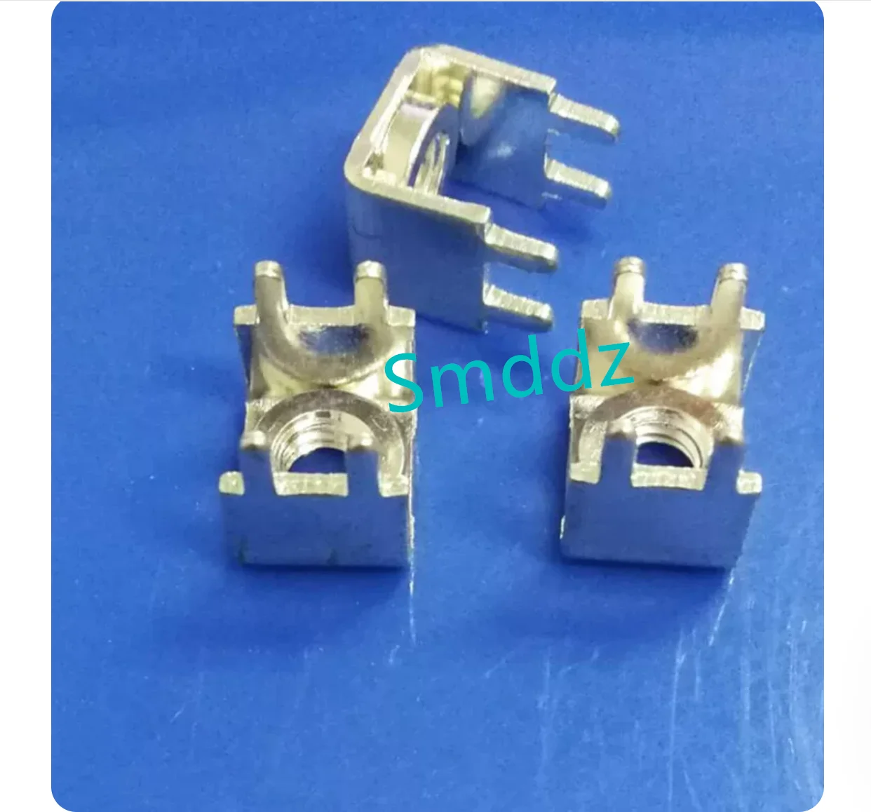 100 pieces, integrated circuits, press-fit solder terminals, PCB-7, M5/M4 nut terminal post mounting base, high-current brass
