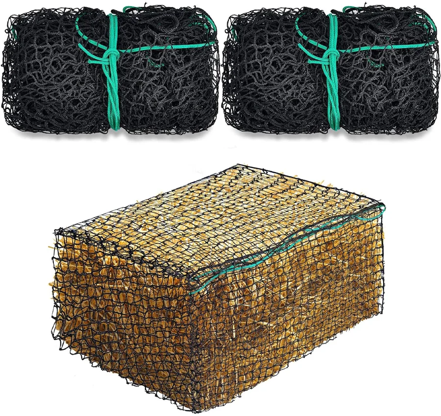 2025 Durable Horse Hanging Net Bags Animals Slow Feed Hay Bag for Horses and Goats Hay Storage Net with Cutting Service