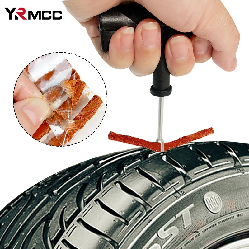 20pcs Car Tire Repair Tools Rubbers Strips Tyre Glue Kit Universal Wheel Repairing Inner Tube Puncture Rubber Glue Repair Tools