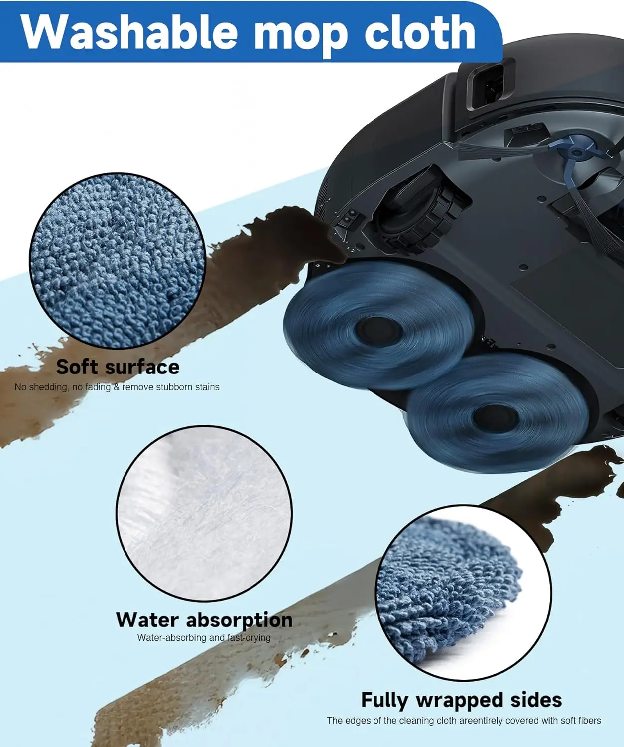 Replacement Parts for Eufy X10 Pro Omni Robotic Vacuum Cleaner Main Brush Side Brush Dust Bag HEPA Filter Accessories