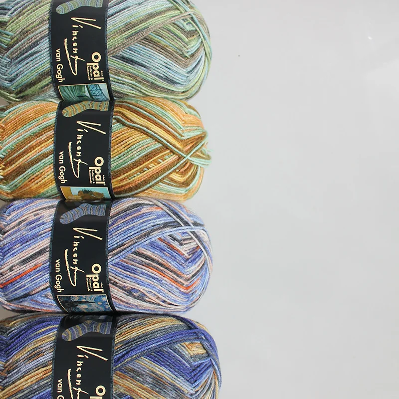 1*100g ball Opal Vincent Van Gogh  75% wool, 25% polyamide/ Nylon  socks knitting yarn