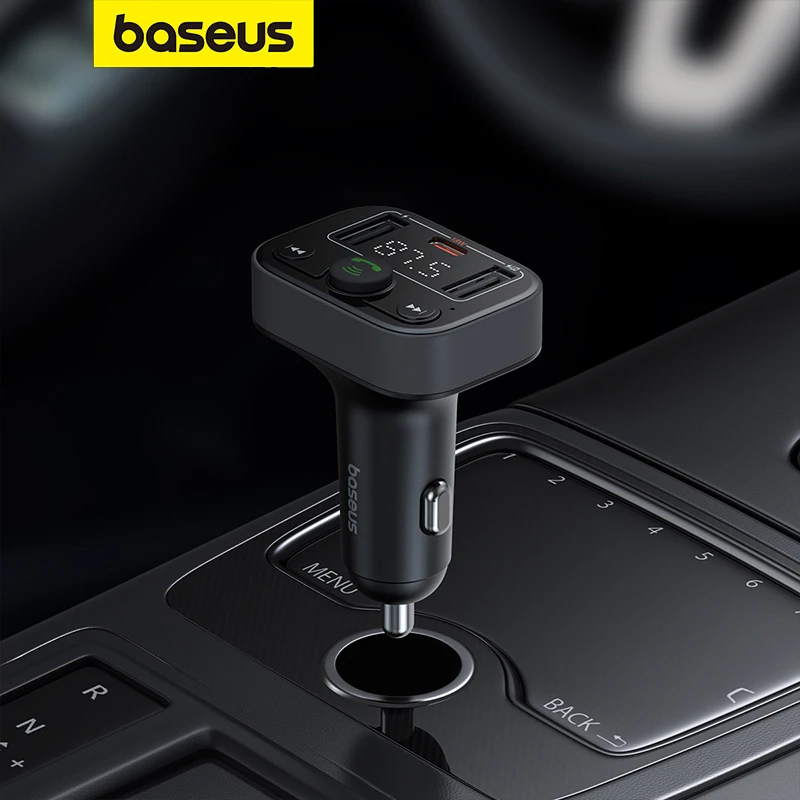 

Baseus Car Fm Transmitter Bluetooth 5.0 Support Flash Drive Mp3 Player Radio Modulator Adapter 18W USB Car Charger Handsfree