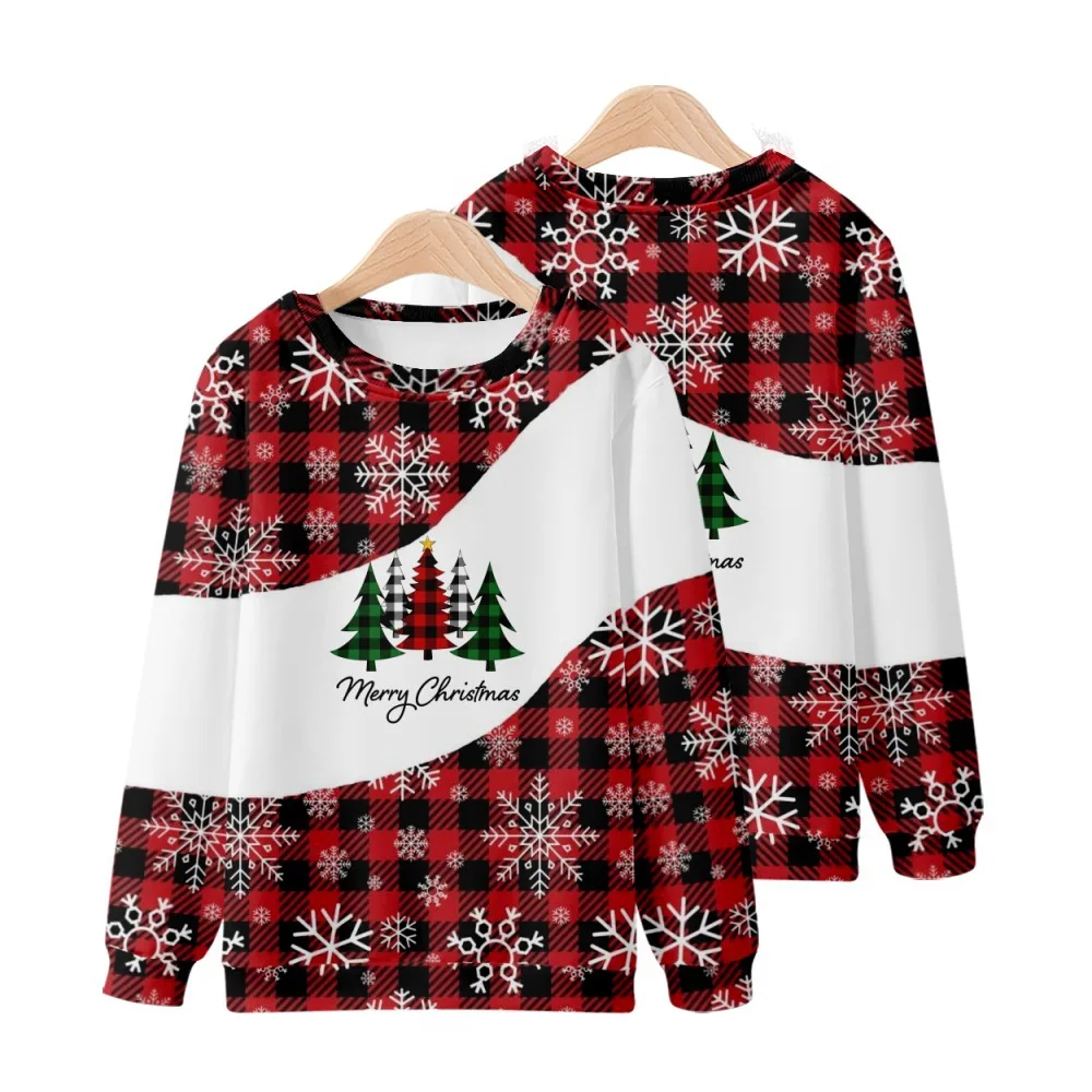 

New Christmas Collection Personalized Casual Printing Round Neck Sweater Spring and Autumn Style for Men and Women