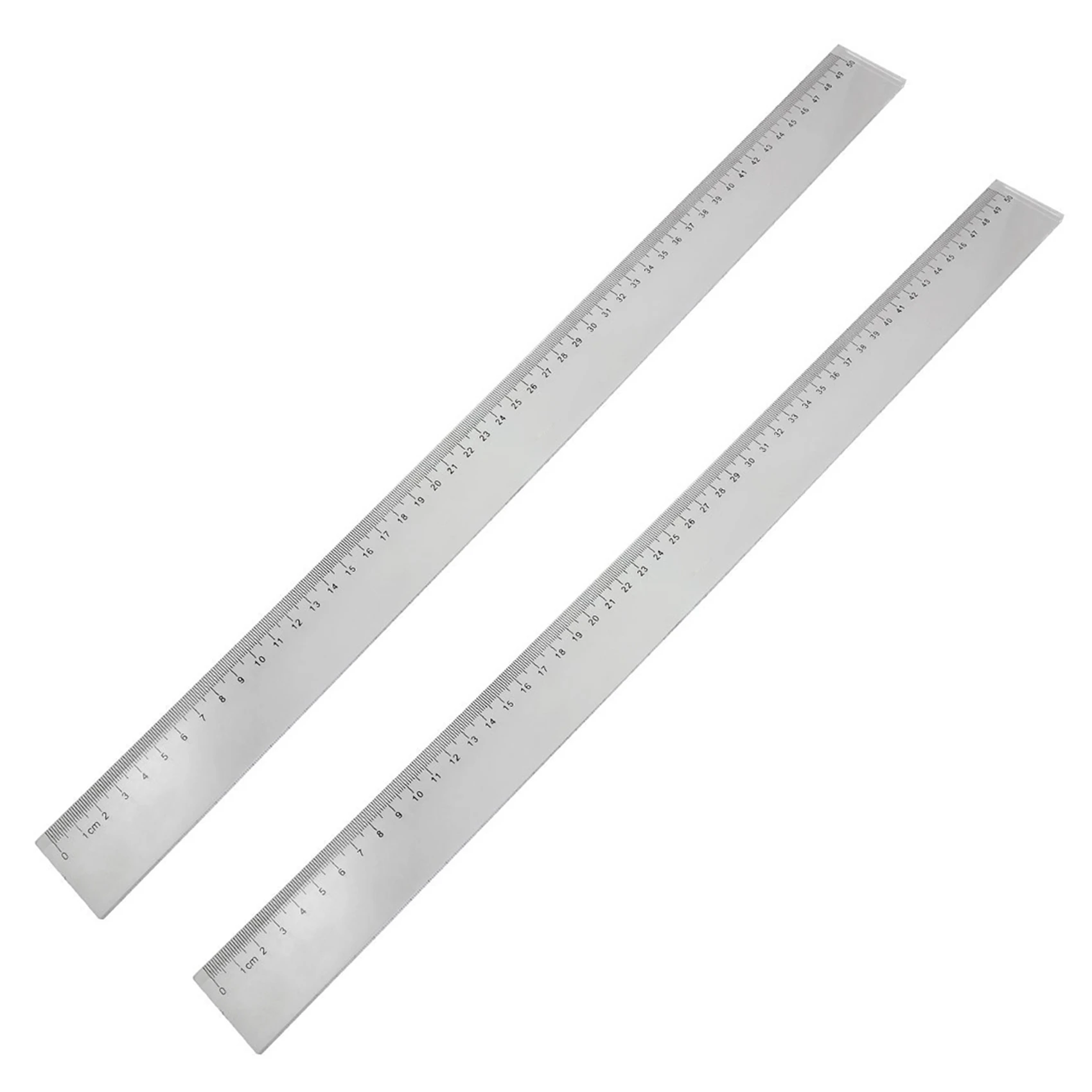 

Suitable 2X 50Cm Clear Plastic Measuring Long Straight Centimeter Ruler