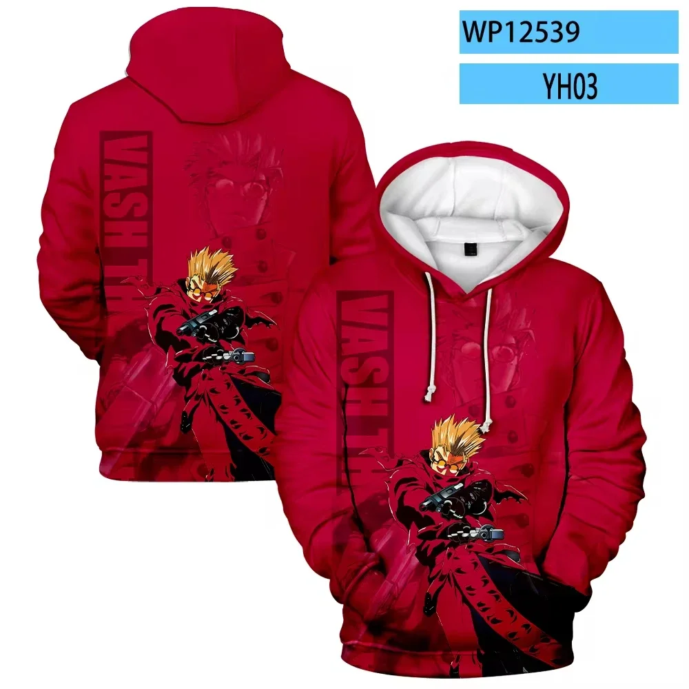 Hot Anime Trigun Stampede 3D Printed Men's Hoodie Casual Long Sleeves Oversized Outdoor Pullover Sweatshirt men adult  Clothing