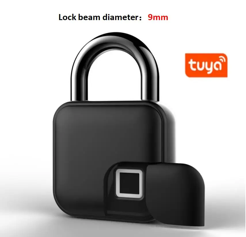 TUYA Fingerprint Padlock IP65 Zinc Alloy Suitable for Travel Bag Cabinet Lock Warehouse Basement Garden Door Lock