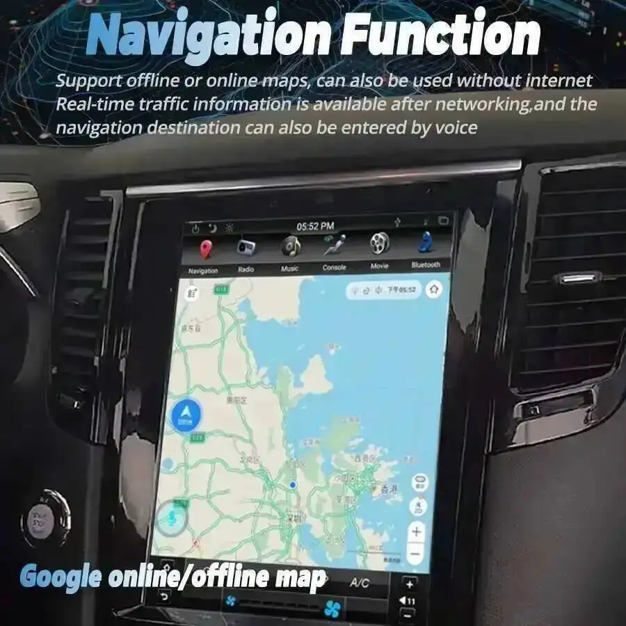 مشغل فيديو الوسائط المتعددة Android15 لسيارة إنفينيتي Q50L Q50S Q50 Q60 2012-2023 12.1 بوصة راديو السيارة 4G Carplay GPS وحدة الملاحة الرئيسية