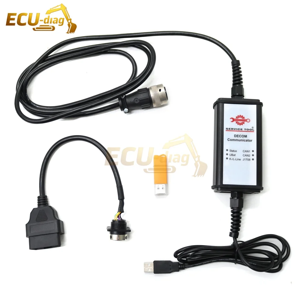 for DEUTZ Decom Communicator Diagnostic Tool 4.0 + USB Dongle With T480 Laptop SerDia Software For Deutz EMR2 EMR3 EMR4 EMR5