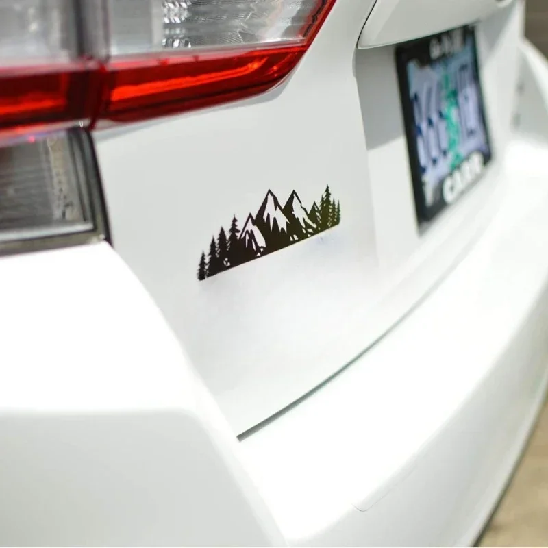 Pegatinas Decorativas Impermeables para Carrocería de Coche con Diseño de Árbol de Montaña, Decoración para Parachoques y Maletero de Camioneta, Accesorios Decorativos, Calcomanías Adhesivas para Auto