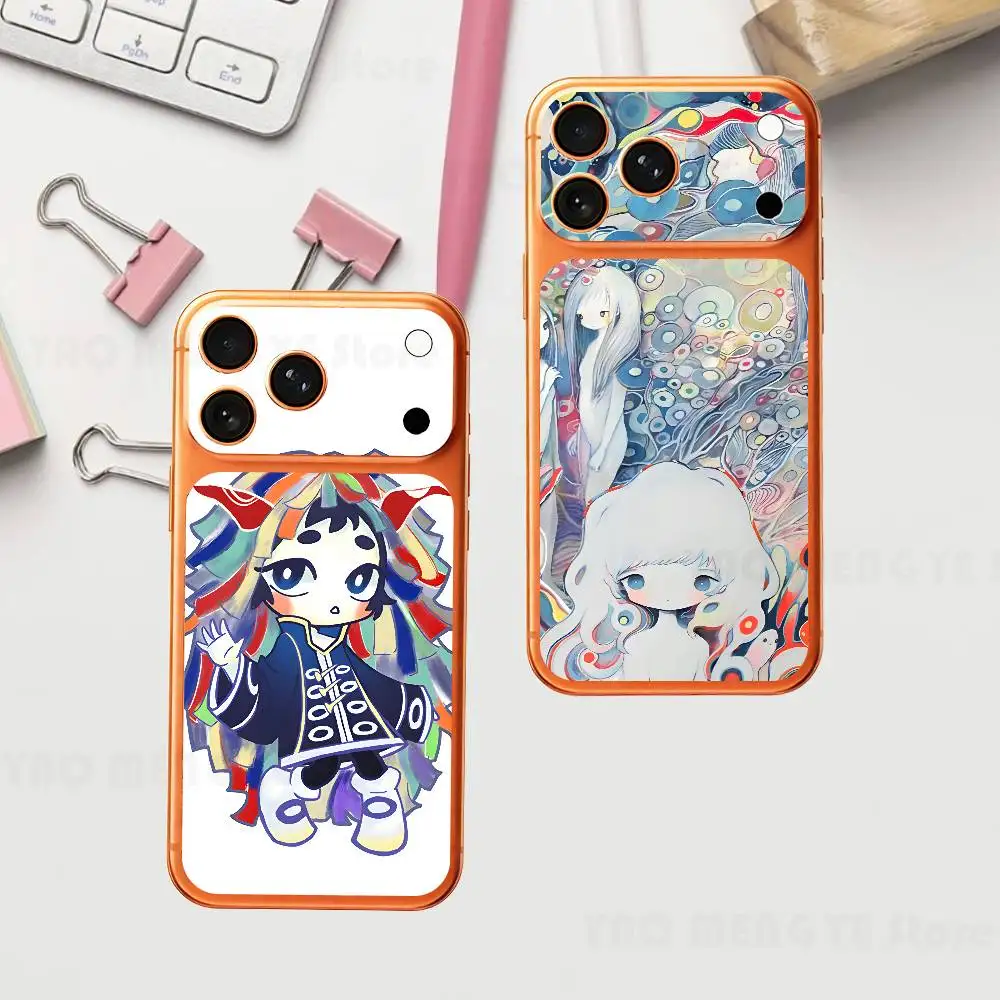 

K-Kikuo Anime Figure For Iphone 17 Pro ProMax Back Protective Decorative Sticker Back Cover