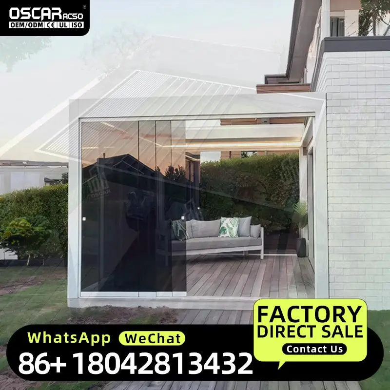 4x4 Waterproof Sun Shade Motorized Louvered Aluminium  for Garden Patio Backyard in US Outdoor Space Pergola