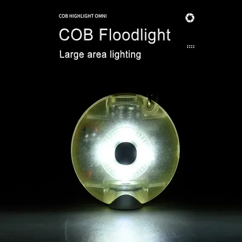 Mini Keychain Flashlight 6 Light Modes Torch Type-C Charging Multi-function Waterproof Fluorescent Magnetic Warning Camping Lamp
