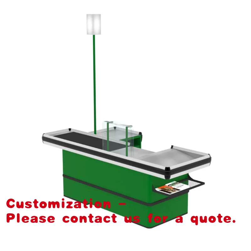 

Customize.Highbright High Quality Retail Store Checkout Counter Steel Supermarket Cashier Counter Shopping Mall