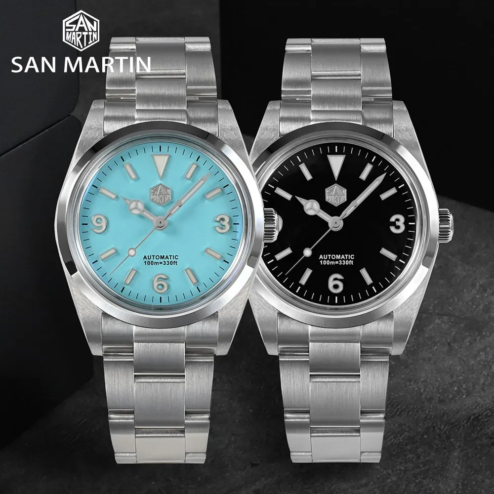 San Martin 36mm Men Watch Explore Climbing Series Fashion Couples Sport  Wristwatch Automatic Mechanical Waterproof 10Bar SN0021