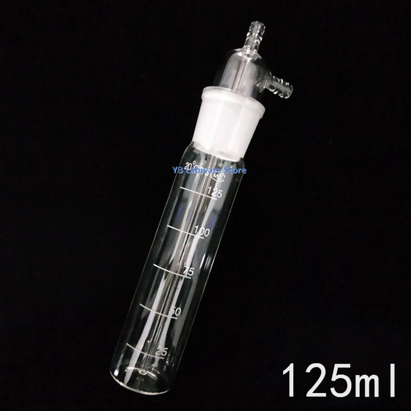 1pc/lot 10ml/25ml/50ml/75ml/125ml/250ml/275ml lab Glass Impact absorber bottle Absorption tube gas sampler bottle