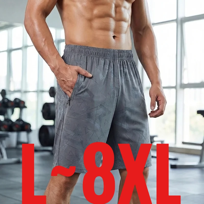 

Ice Silk Men's Gym Shorts Quick Dry Bermuda Male Summer Sports Workout Training Fitness Big Size 8XL Thin Short Pants Plus Large