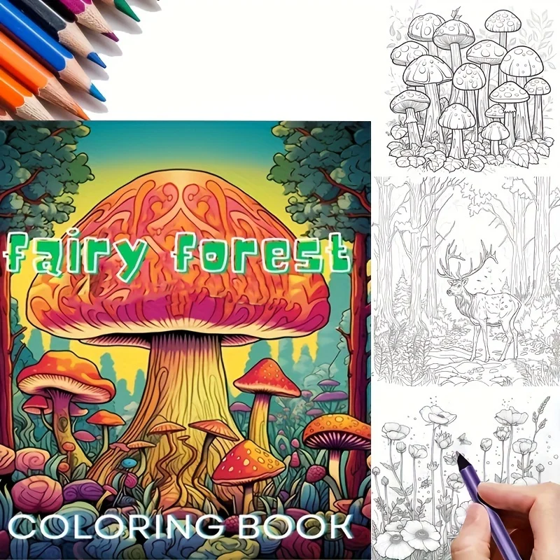 

1pc, 20x20cm Adult Stress Reduction Coloring Book | Perfect for Stress Relief &Gifting, Drawing Supplies, Back To School Gifts
