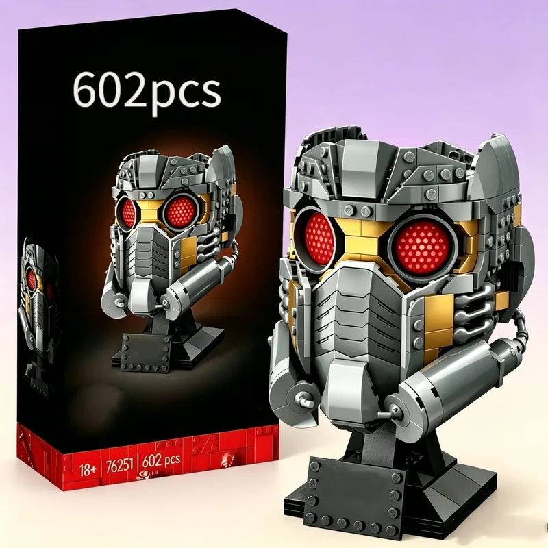 Nouveau 2026 – Casque de Star-Lord (602 pièces) – Blocs de construction – Modèle de puzzle – Jouet pour fêtes, anniversaires et cadeaux de festival