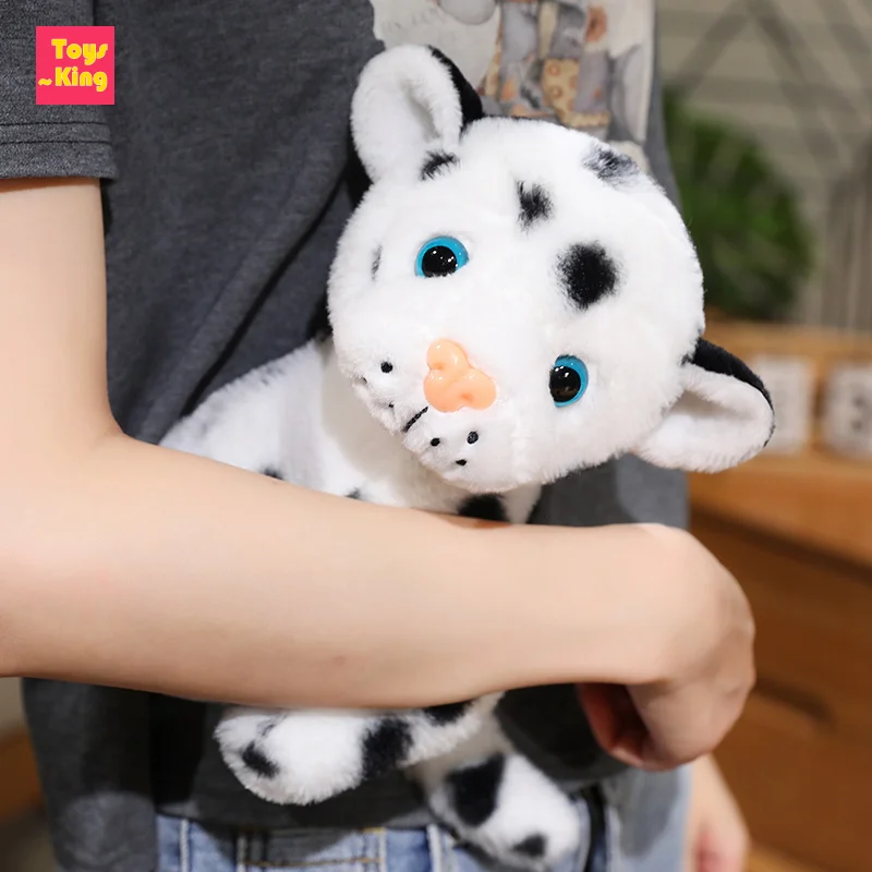 

22CM Leopard Plush Toy Cute Sitting Posture Animals Cushion Pillow Stuffed Plush Cotton White Black Dot Birthday Christmas Gifts