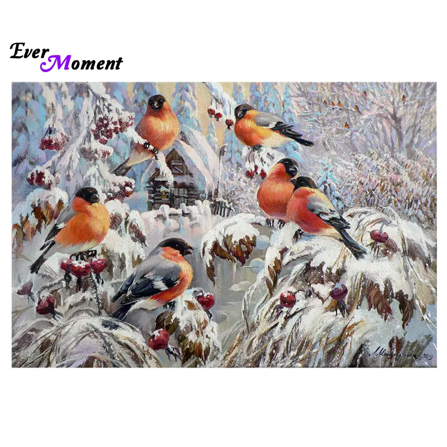 Crafts Embroidery Cross 5d Diy Diamond Painting Kits Square Rhinestone Embroidered Mosaic snow bird Needlework ASF300