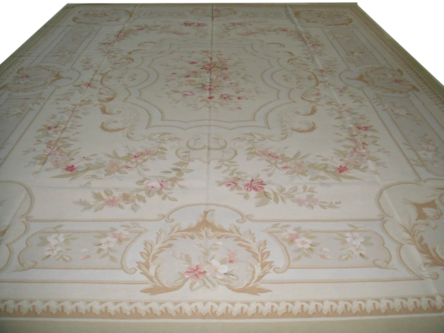 

Free shipping 8'x10' Aubusson rugs hand wove woolen carpets Beige and medallian aubusson rugs for home decoration bedrooom rugs