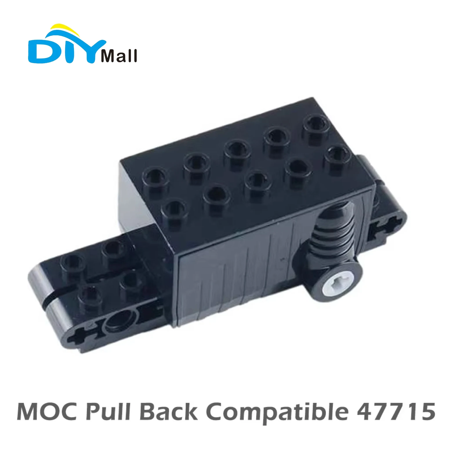 MOC Pull Back Motor 9x4x2 2/3 Compatible with legoeds Building Blocks 47715c01 Motorcycle Racers Inertia Cars Mechanical Parts