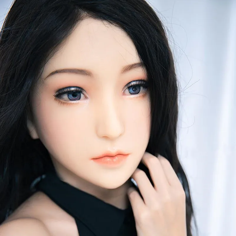 2022 New Funny Realistic Female Mask Asian female Latex Face mask Crossdress Skin Head Mask fancy dress up