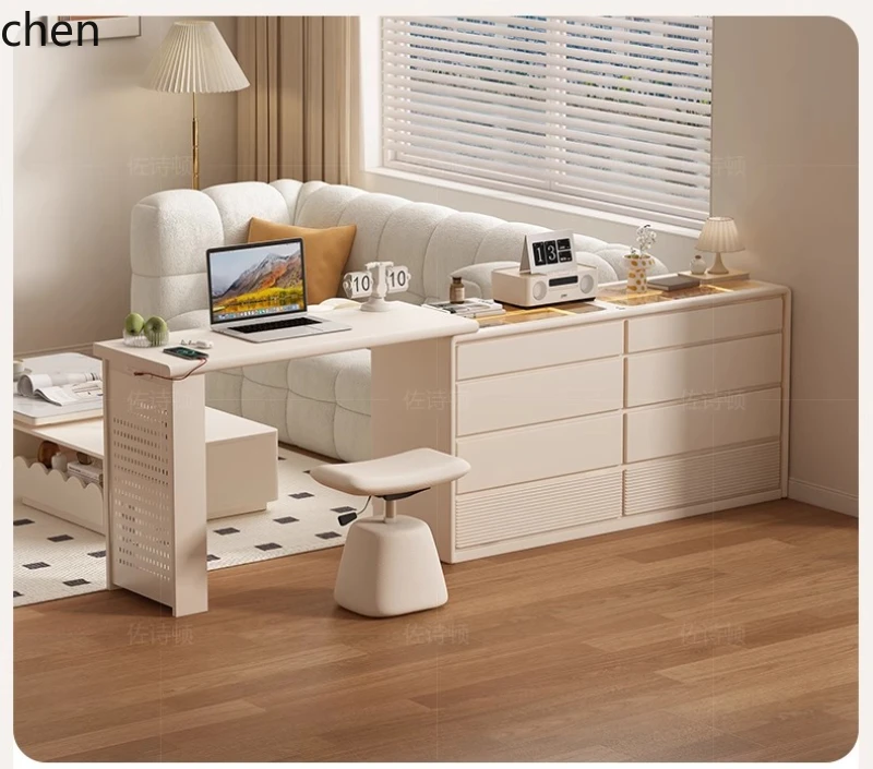 

HXL dresser chest integrated corner makeup table storage corner desk solid wood