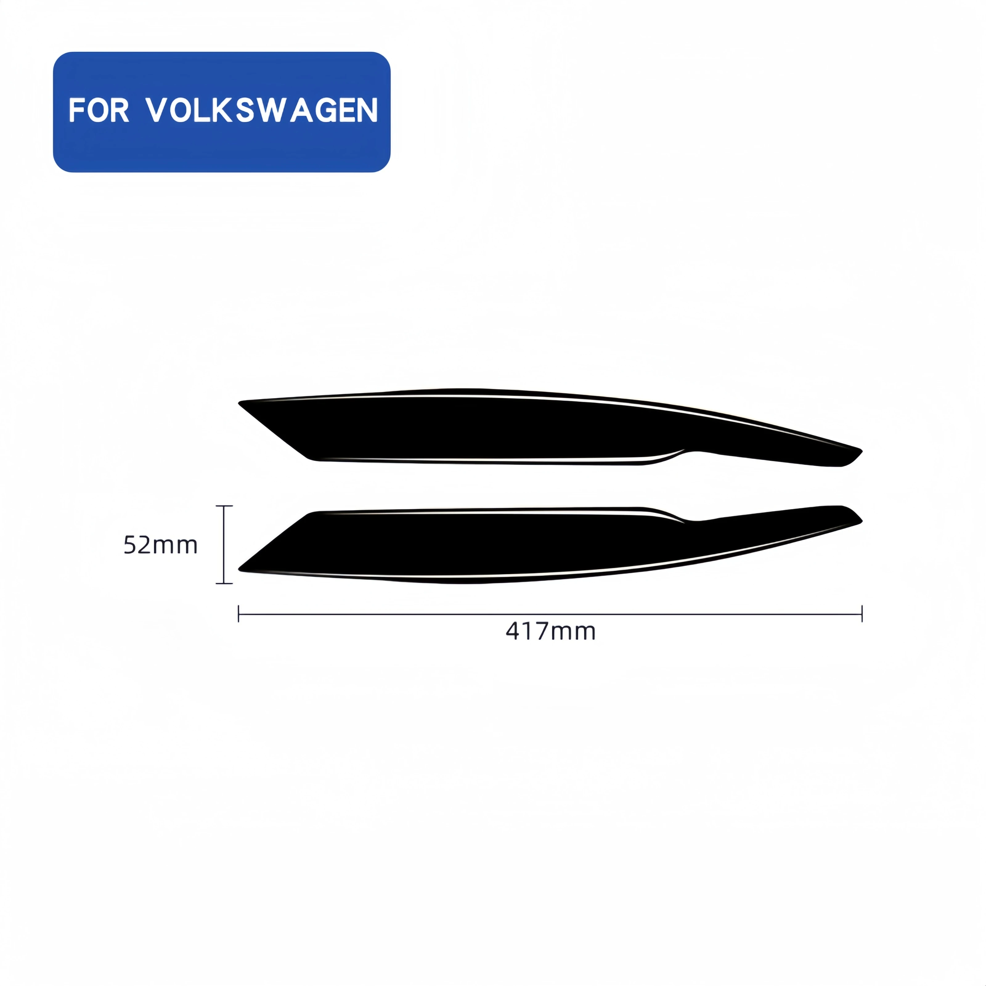 For VW Passat B6 3C 2005-2010 Piano Black Car Front Headlight Eyebrows Eyelid Cover Trim Наклейка На Автомобиль Auto Accessoires