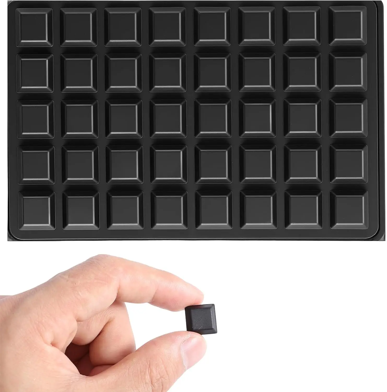 

40 Pcs Self Adhesive Rubber Bumpers 0.5 inch Square Pads for Cabinet Doors, Electronics, Speakers, Furniture, Non Slip
