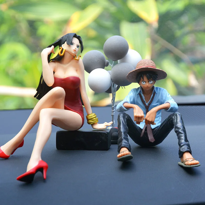 Cartoon Anime One Piece Boa·Hancock Car Decoration PVC Sexy Beautiful Girl Model Toys Auto Center Console Ornaments Accessories