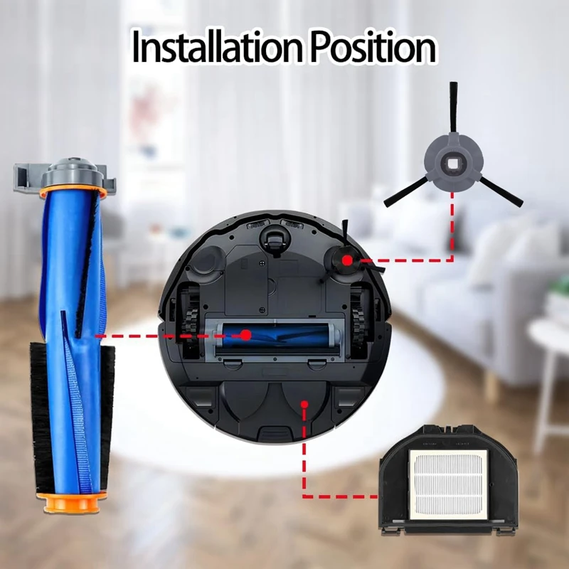 B99A-For Shark RV2310AE Matrix Robot Vacuum Cleaner Main Side Brush HEPA Filters Vacuum Replacement Parts