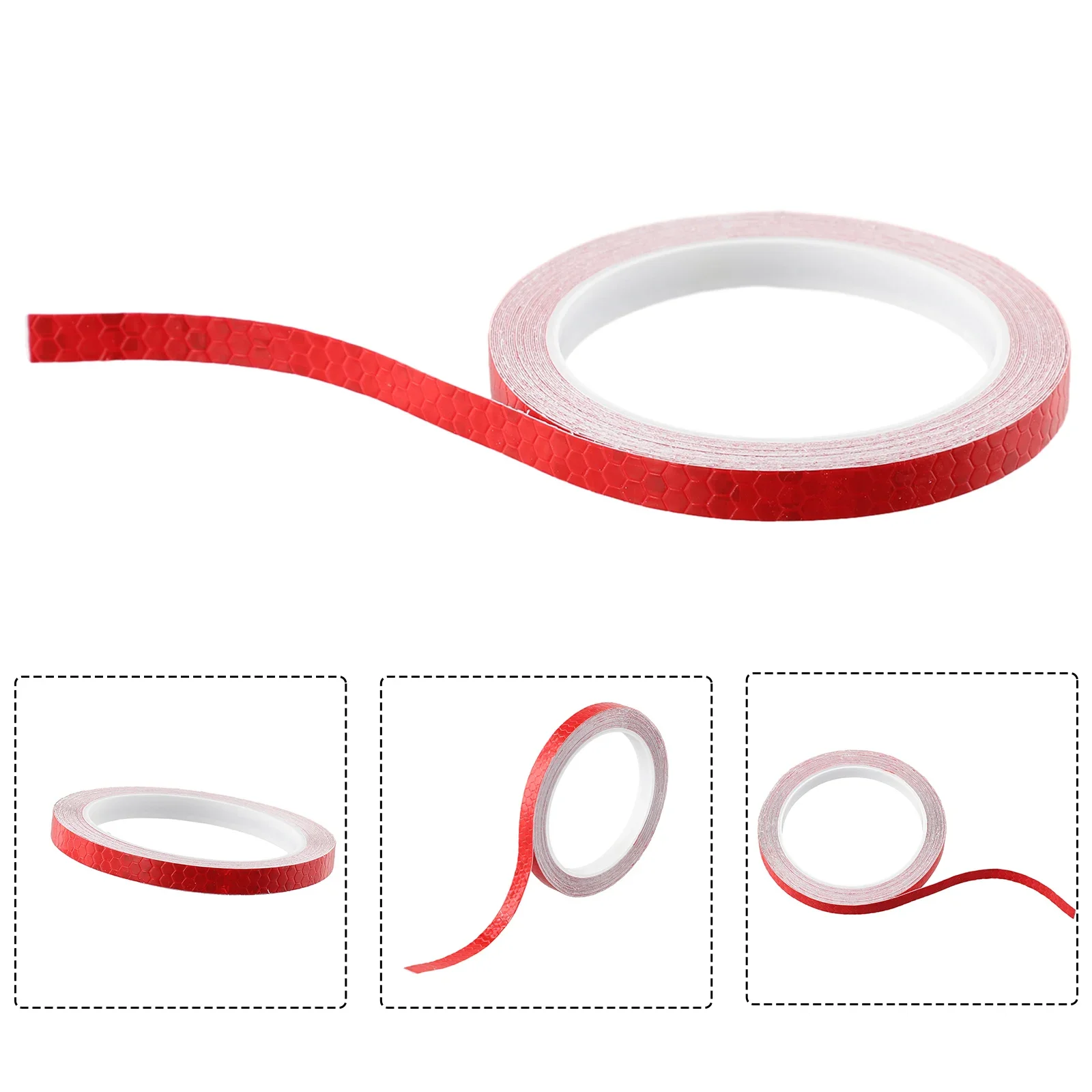 1cm * 8m Car Door Wheel Eyebrow Sticker Safety  Tape Reflective Stickers Good Replacement Easy Installation Fade-resistant