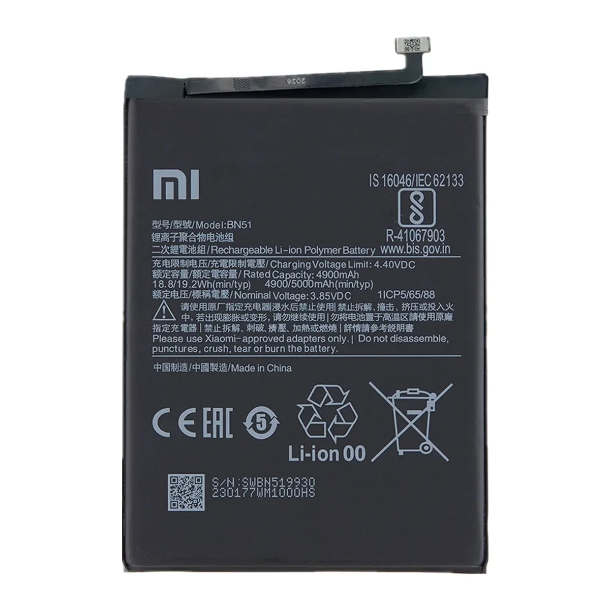 2024 Year Xiao Mi 100% Original Battery 5000mAh BN51 For Xiaomi Redmi 8 Redmi 8A Redmi8 Redmi8A  Phone Battery Bateria Fast Ship