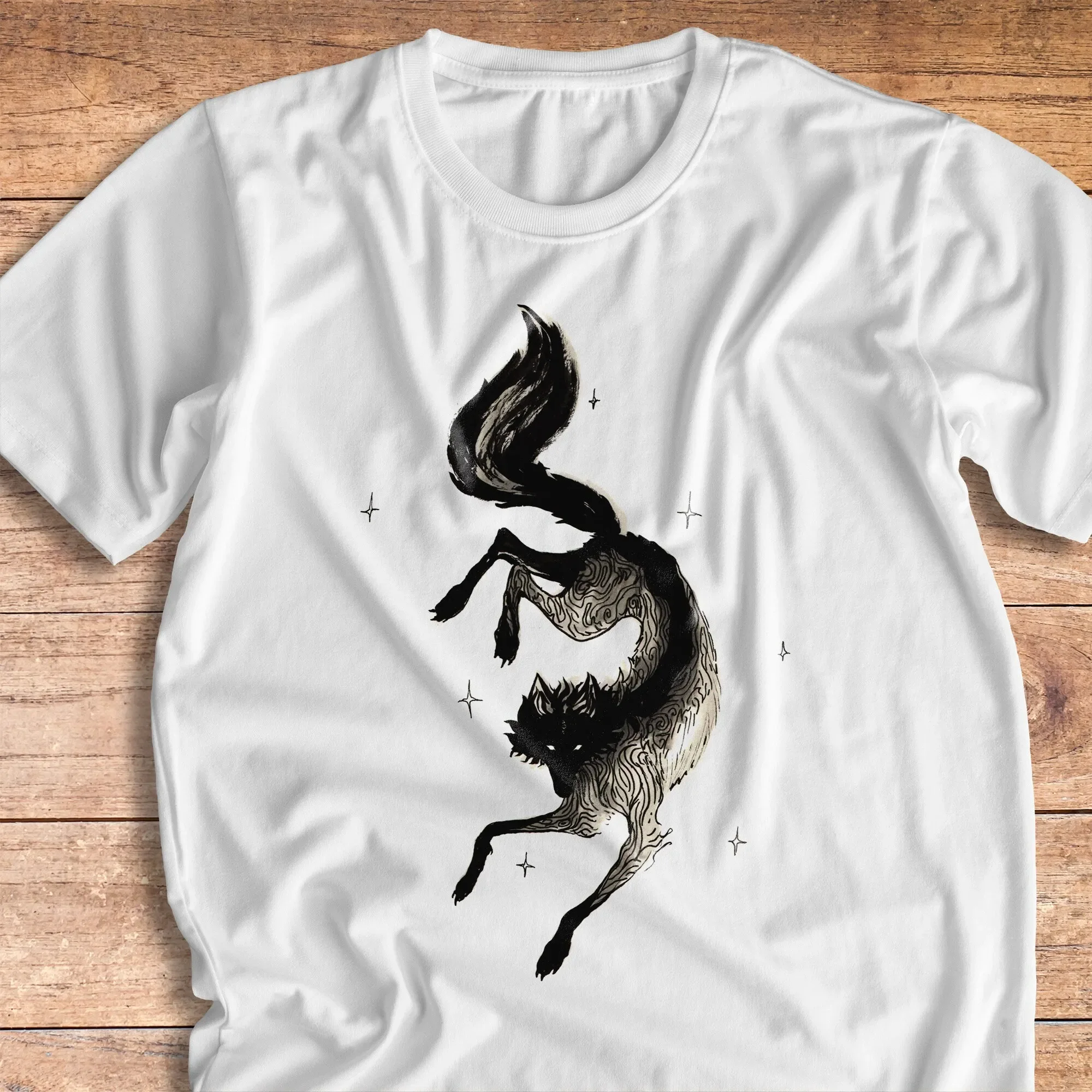 Fantasy Wolf T-shirt Wolf Tshirt Watercolor T-shirt