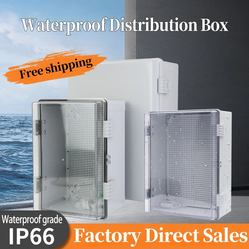 Outdoor Waterproof Junction Box IP66 ABS Plastic Electrical Enclosure Power Distribution Box for Electric Project