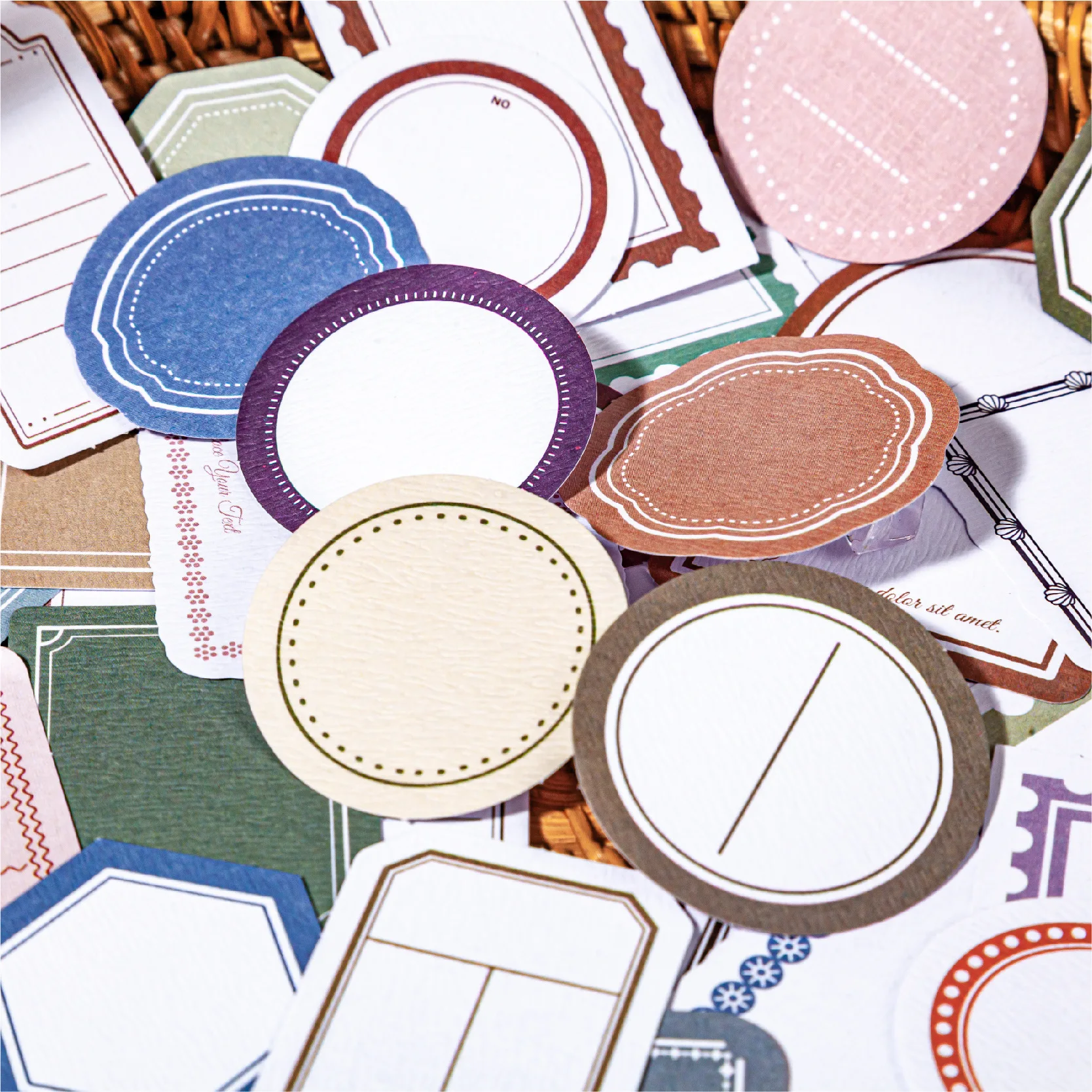 30 stücke Basis Grenze beschreibbare Aufkleber dekorative Collage Hand Konto Tagebuch Album handgemachte DIY Junk Journal Lieferungen