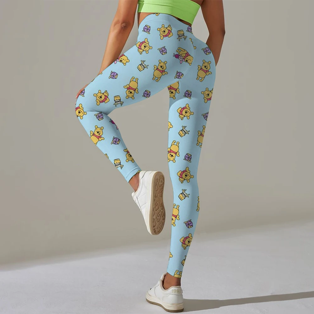 Leggings da palestra con stampa cartoon Disney pantaloni da yoga da donna pantaloni da yoga sexy abbigliamento sportivo da donna abbigliamento fitness