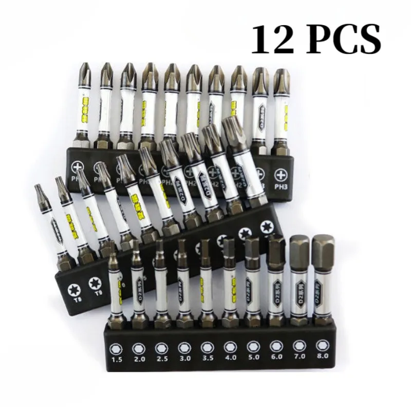 New 1/4 Screwdriver Bit Set Impact Drill Batch Head Torx Hexagonal Cross Head Magnetic Tamper Proof Screwdriver Bits