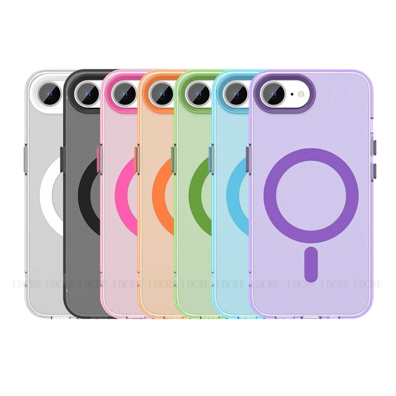 For iPhone 16E Case iPhone 16E Capas New Phone Bumper Shockproof Colour Wireless Charging Magnetic Matte Fundas iPhone 16E