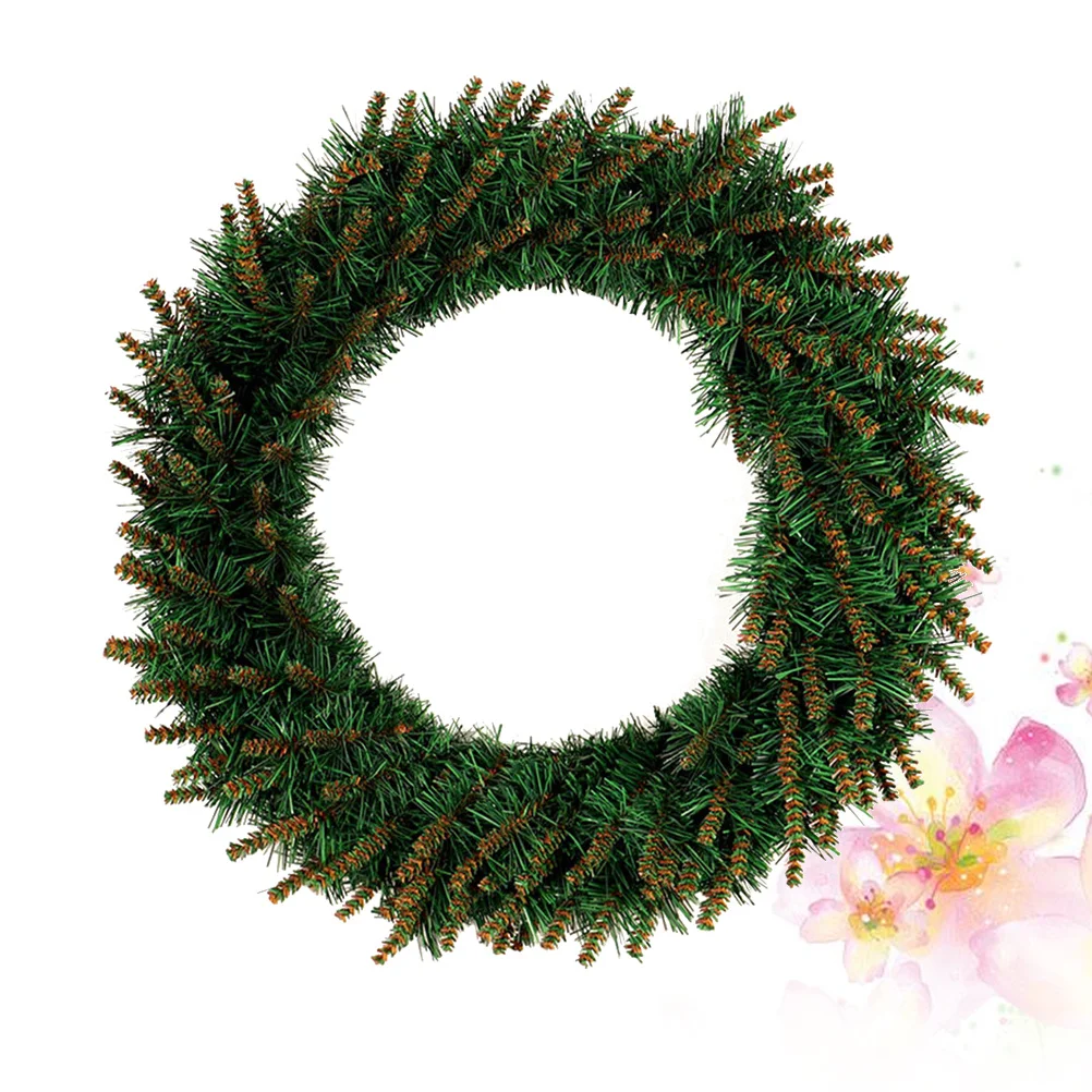 

30Cm Led Pine Wreath Christmas Decor Pvc Artificial Xmas Garland Holiday Door Wall Window Lighting Party Decoration