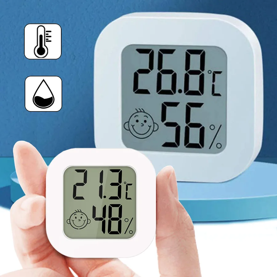 

Digital LCD Thermometer Hygrometer, Mini Temperature Humidity Monitor for Home, Rooms and Vehicles