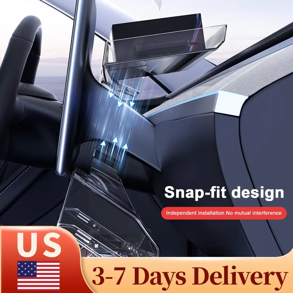 

Magnetic Center Console Organizer Tray for Tesla New Model3 2024-2025 & New ModelY 2025 Under Screen Storage Box Waterproof