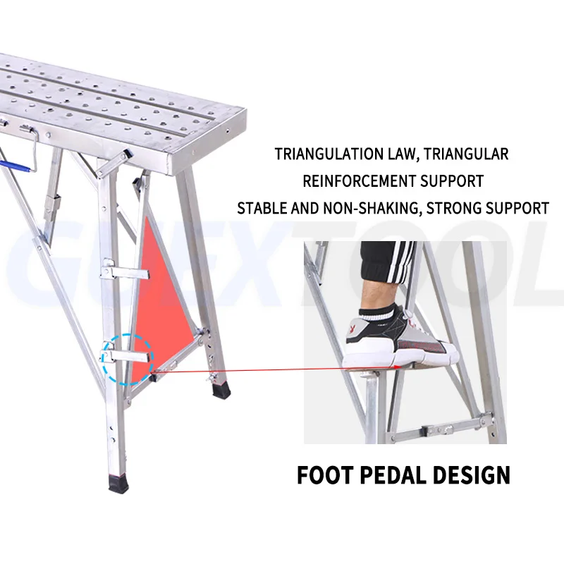 Folding Stool Lifting And Thickening Scaffolding Folding Horse Stool Raising Folding Workbench Anti Slip Reinforced Folding Stoo