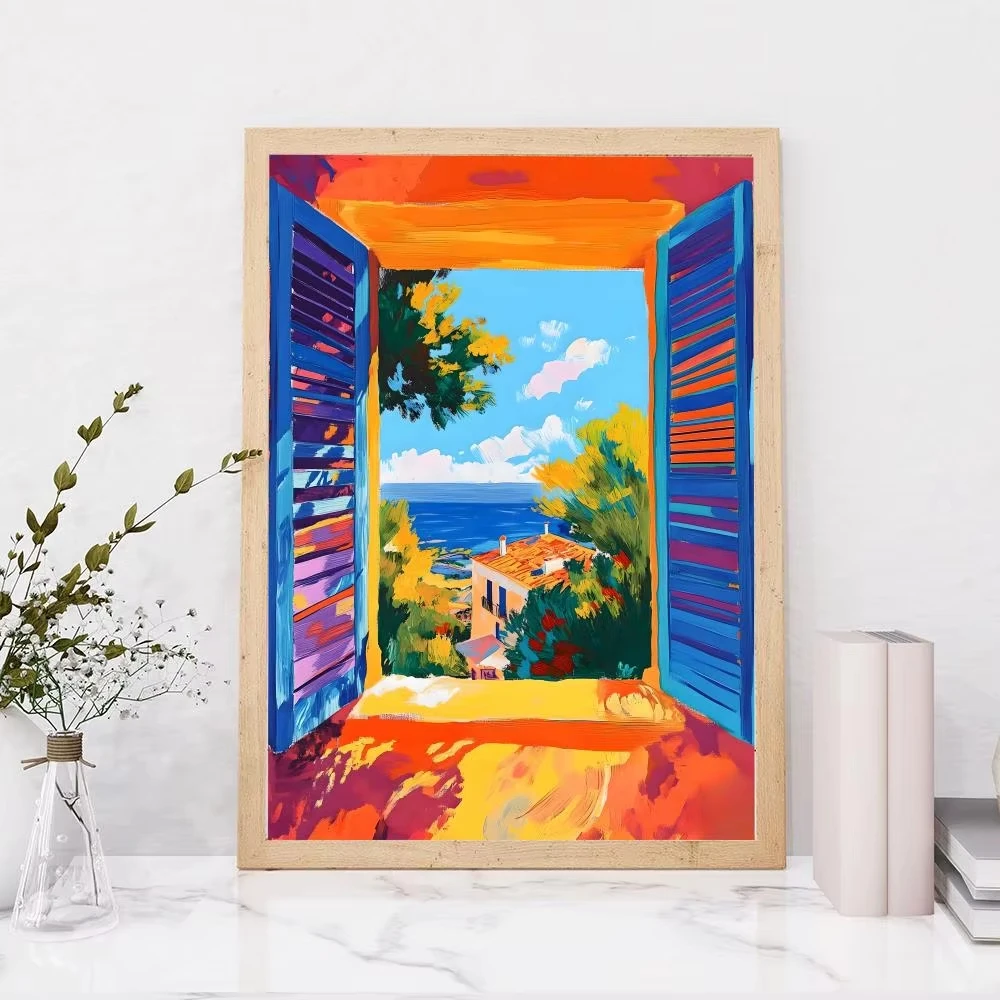 

The View From The Window 500/1000/1200/2000 PCS Jigsaw Puzzles Family Activity Relaxing Games for Room Home Decor Frameless