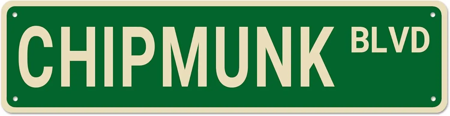 

Chipmunk BLVD Street Sign, Chipmunk Sign Chipmunk Decor Chipmunk Lover Gift, Funny Wall Decor for Home/Bedroom/Man Cave, Quality