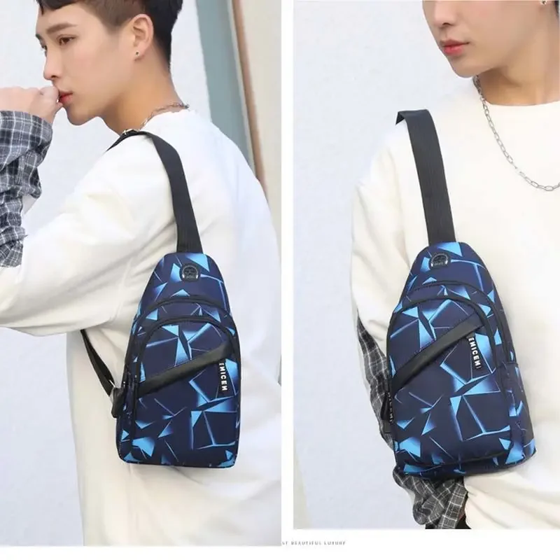Brusttasche, lässige wasserdichte Umhängetasche für Herren, trendige Sporttasche, multifunktionale kleine Tasche, Umhängetasche – Detail 9