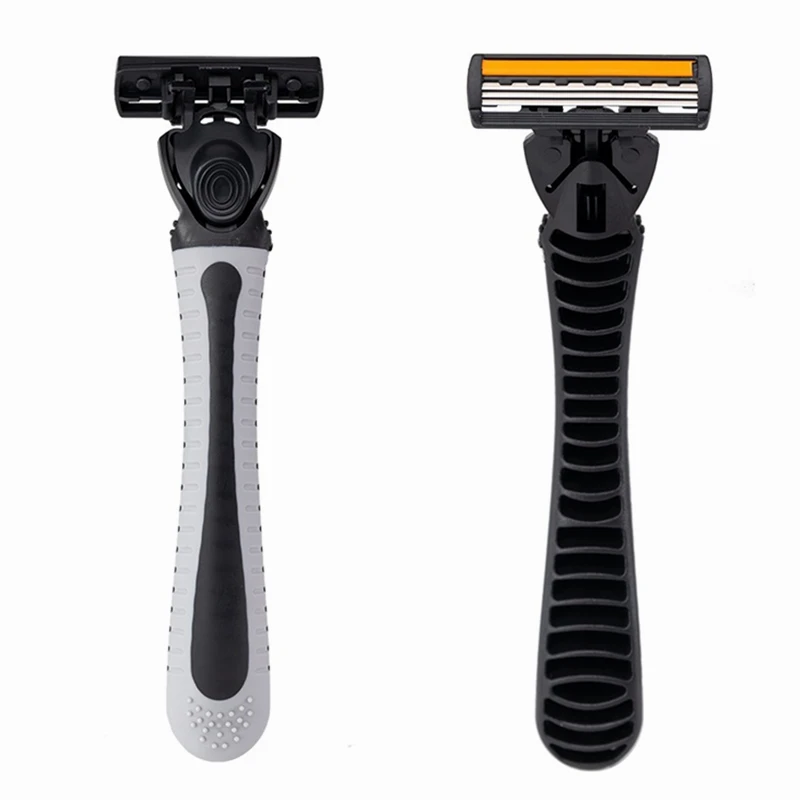 Barbeador de barbeiro de três camadas masculino, lâmina manual, corte de pêlos corporais, barba, aparador de biquíni, multi cabeça, mutável, 19 lâminas