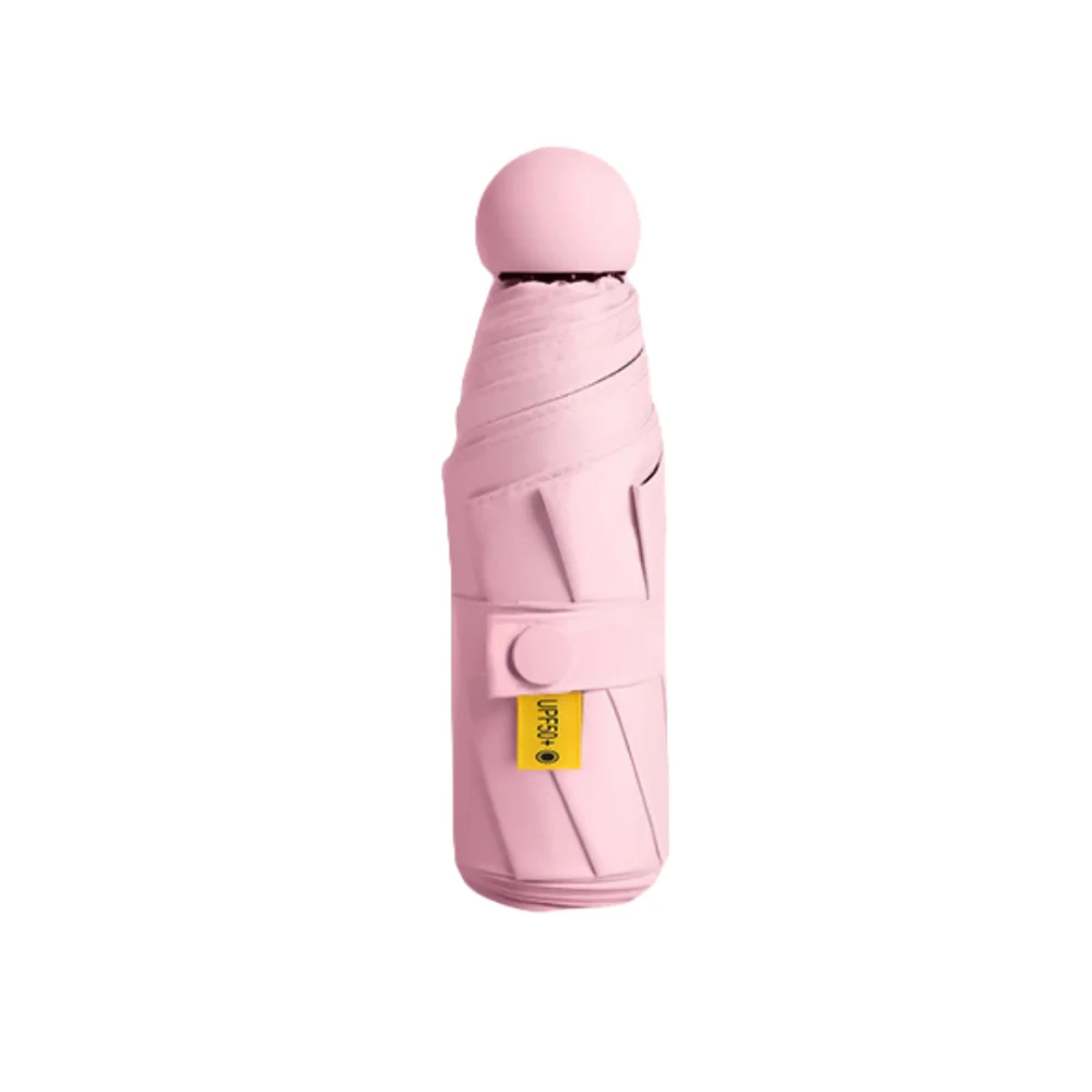 Neue Mini-Kapsel, faltbarer Regenschirm aus Vinyl mit Box, Sonne, Regenschirm, UV-Sonnenschutz, Dual-Use-Schutz, Taschensonnenschirm für den Außenbereich