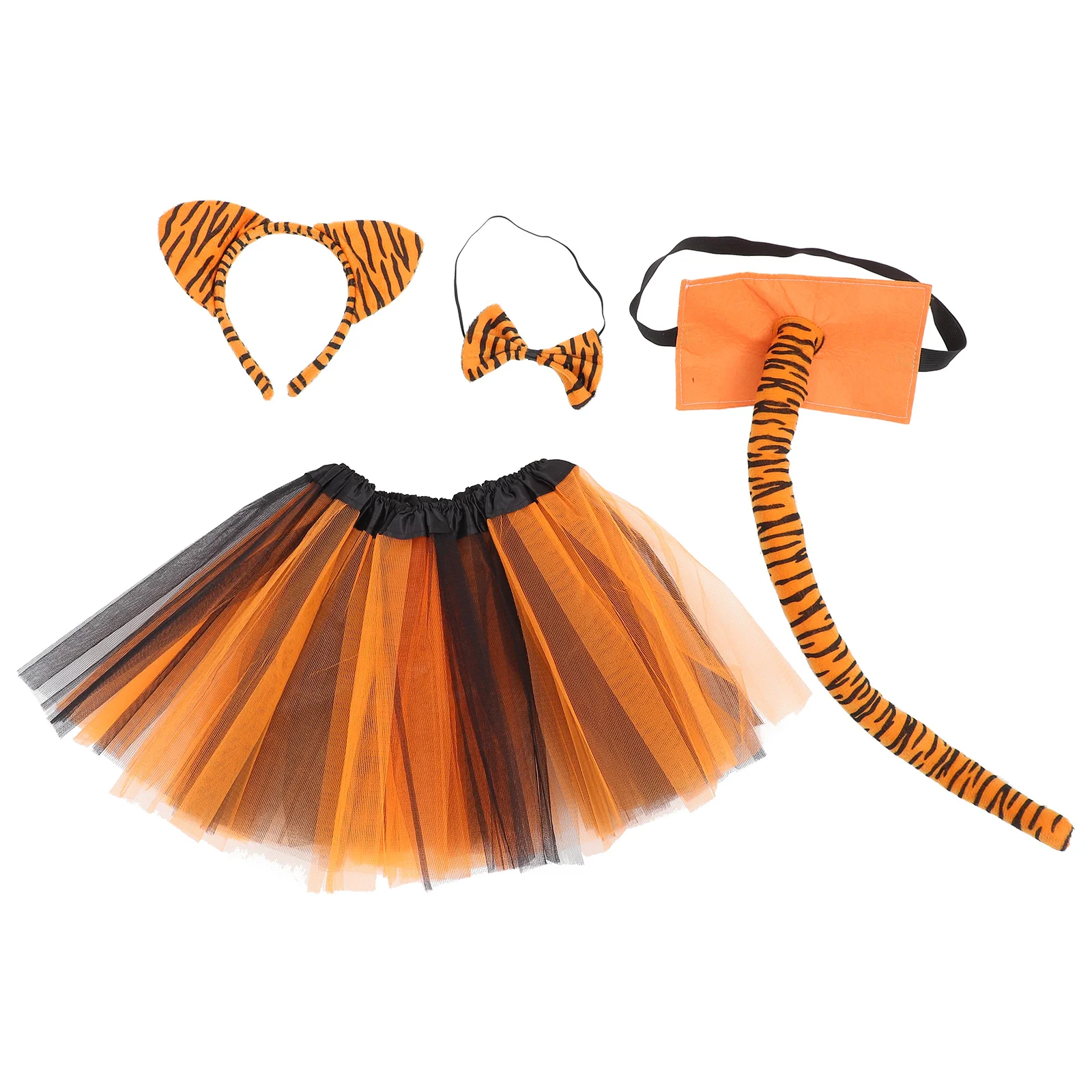 1 Set Tiger-Cosplay-Kostüm-Set, einzigartiges Design, bequem, leicht, für Kinder, Party, Festival, Auftritt, Tier-Requisiten, Zubehör